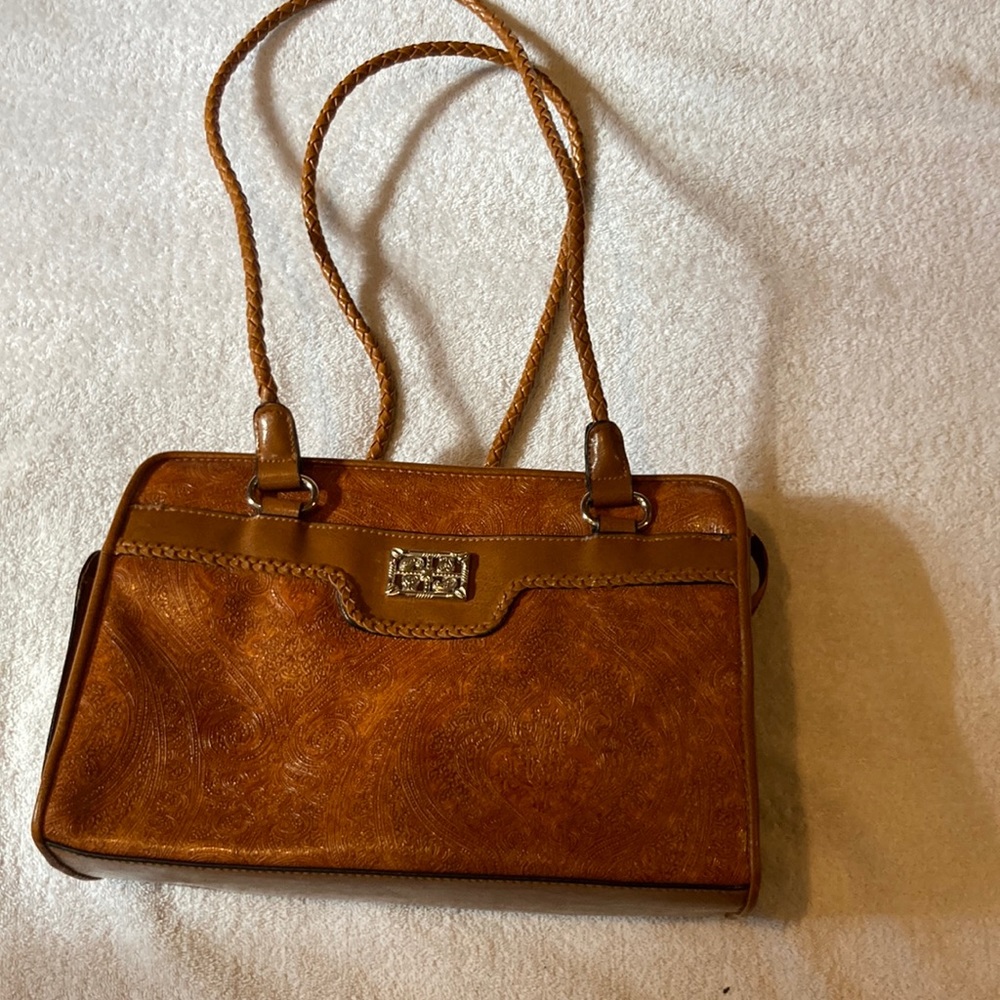 Rust Imprinted Shoulder Purse